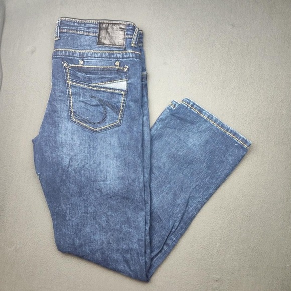 Tom Tompson Jeans Mens 36x34 Blue Denim Straight Leg Distressed Casual Pants - Picture 1 of 15